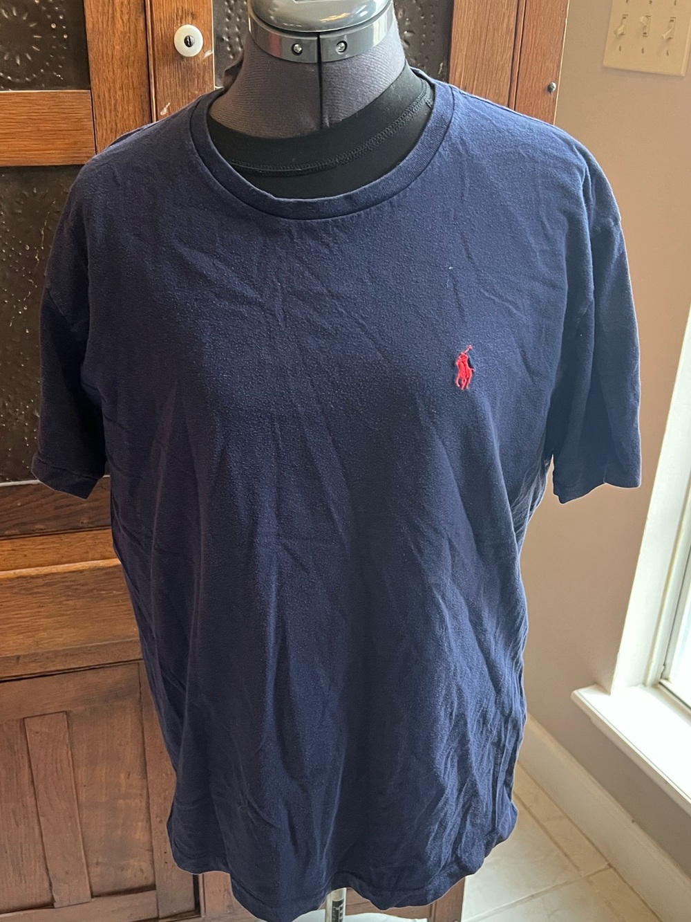 Polo by Ralph Lauren Navy Short-Sleeve Crewneck T-Shirt with Red Pony size M